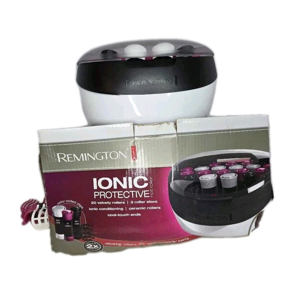 Remington Ionic Protective Hot Rollers 20 Velvety Ceramic Rollers H5600H White